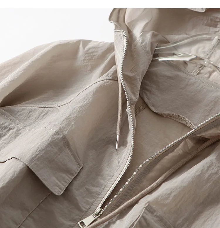 Simplicity Thin Sunscreen Clothing Anti UV Loose Summer Long Sleeved Jacket Waterproof Quick Dry Women's Coat Outdoor Sports