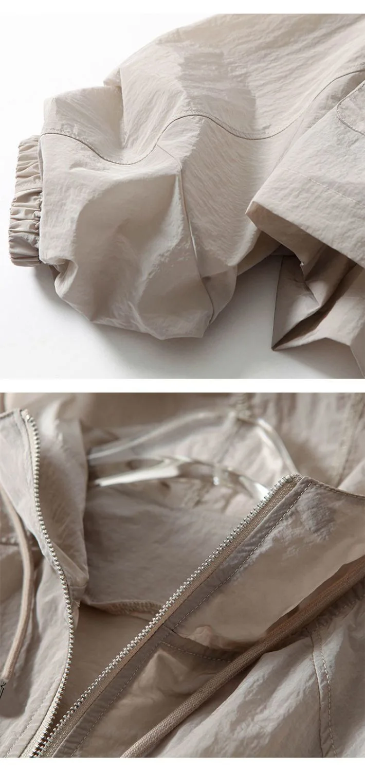 Simplicity Thin Sunscreen Clothing Anti UV Loose Summer Long Sleeved Jacket Waterproof Quick Dry Women's Coat Outdoor Sports