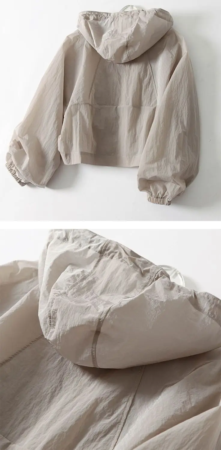 Simplicity Thin Sunscreen Clothing Anti UV Loose Summer Long Sleeved Jacket Waterproof Quick Dry Women's Coat Outdoor Sports