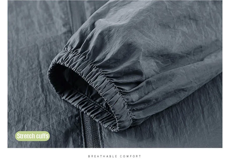 Summer Waterproof Hiking Jackets Men Fishing Cycling Hooded Gym Sports Running Coat Outdoor Sun-Protective Thin Jacket Clothing