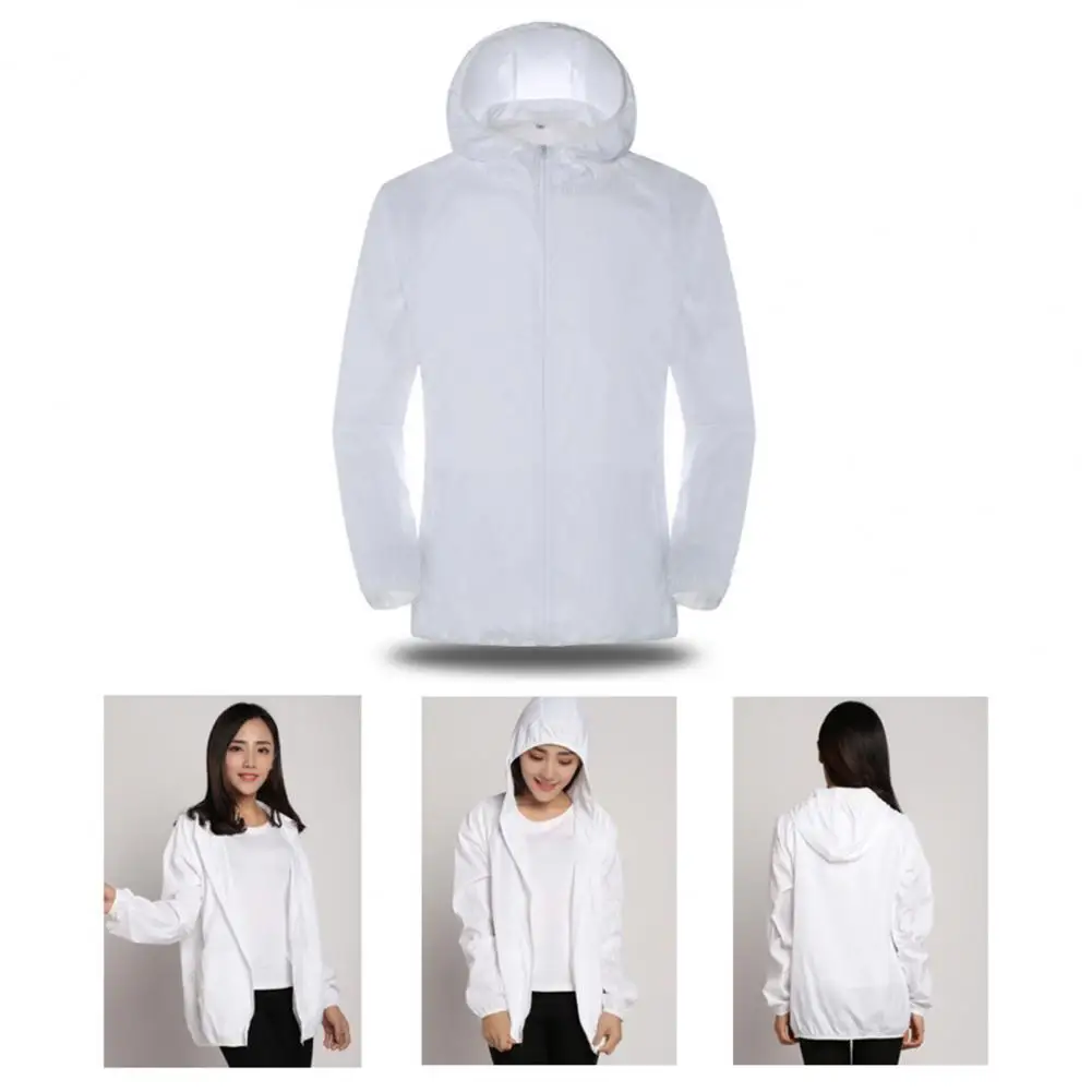 Sun Skin Coats Ultra Light Portable Foldable Hooded Windbreaker Jacket Unisex Anti UV Waterproof Camping Rain Jacket
