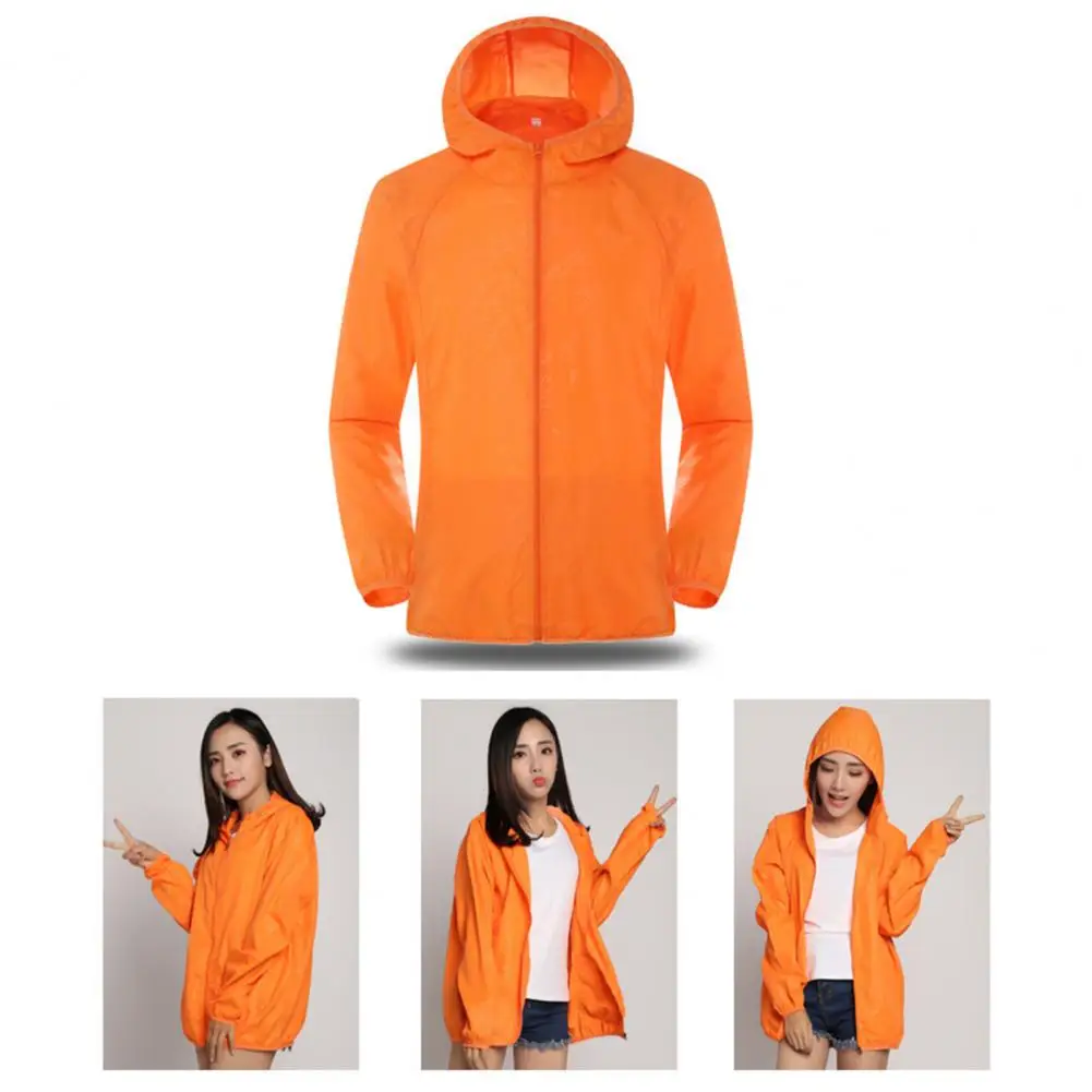 Sun Skin Coats Ultra Light Portable Foldable Hooded Windbreaker Jacket Unisex Anti UV Waterproof Camping Rain Jacket