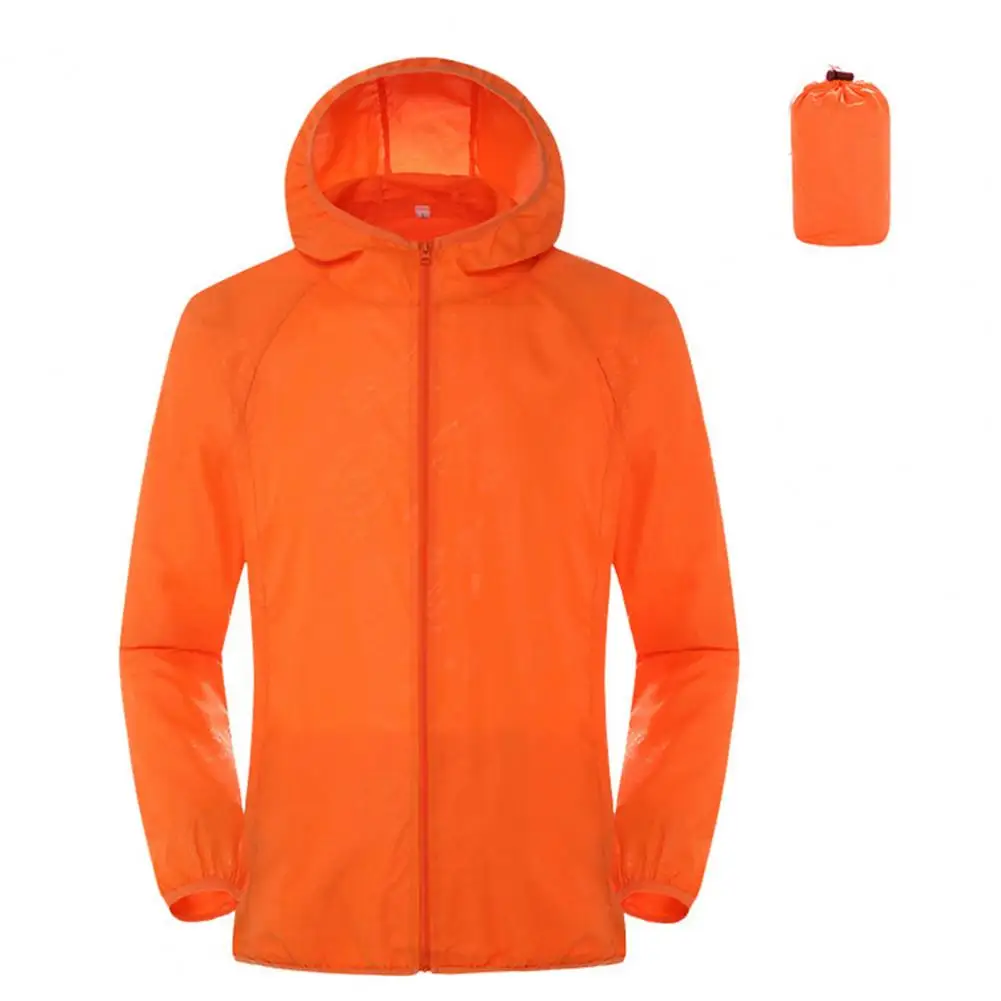 Sun Skin Coats Ultra Light Portable Foldable Hooded Windbreaker Jacket Unisex Anti UV Waterproof Camping Rain Jacket