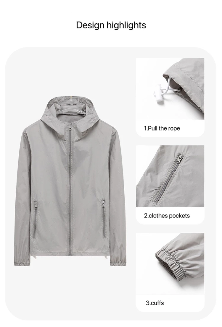 1pcs Breathable Ice Silk Hiking Jacket Outerwear Coat Camping Sun Protection Fishing Hunting Clothe Quick Dry Sunscreen Clothing