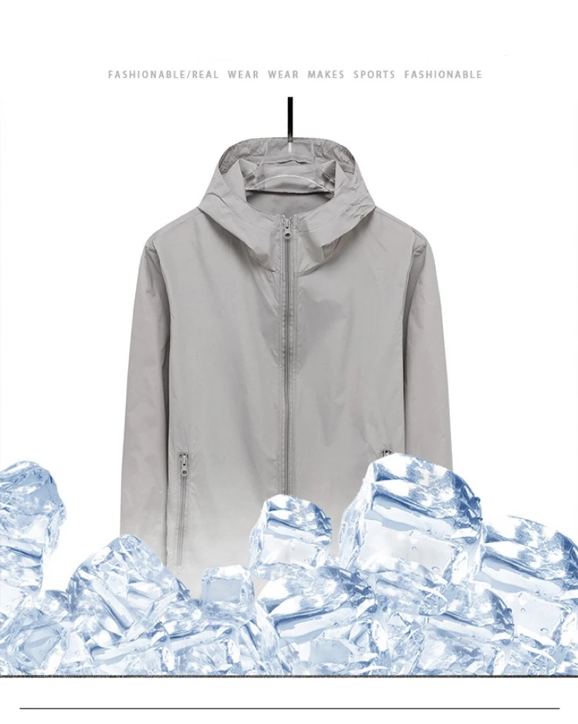 1pcs Breathable Ice Silk Hiking Jacket Outerwear Coat Camping Sun Protection Fishing Hunting Clothe Quick Dry Sunscreen Clothing