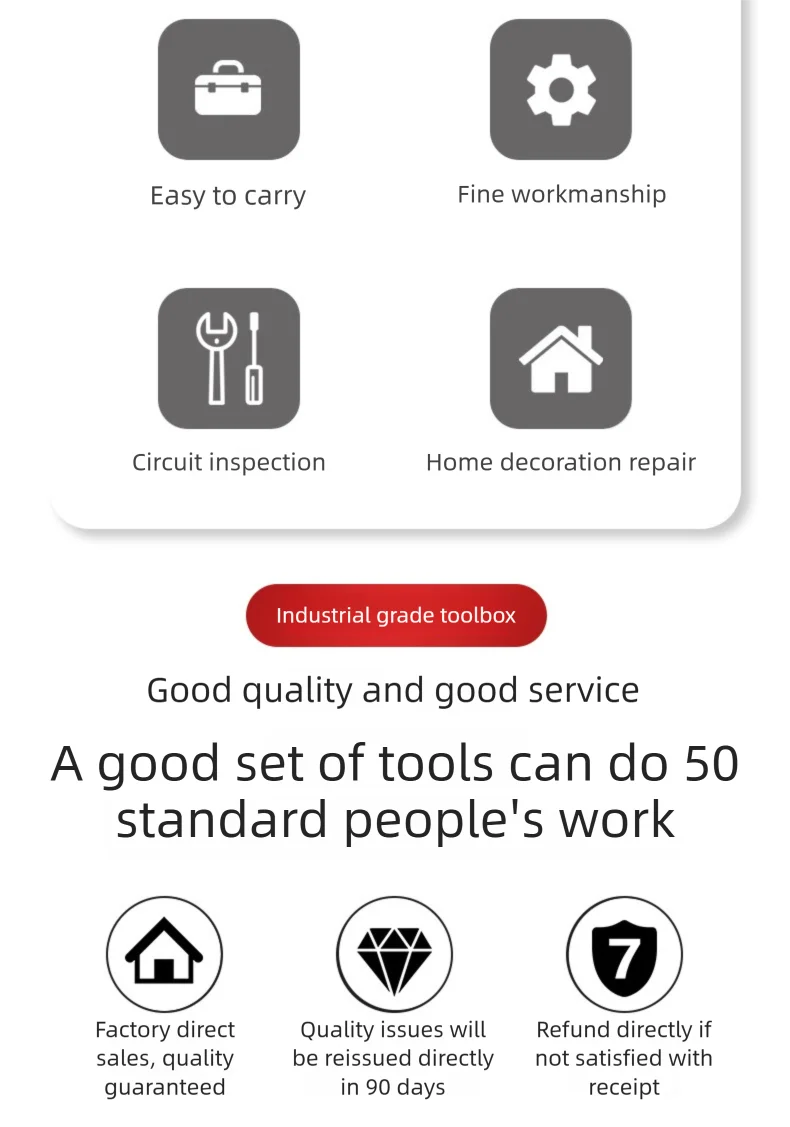 ZTEN Multifunctional Electrician Car Repair Toolbox Repair Combination Tool With Hot Melt Gun Home Hardware Set Tools