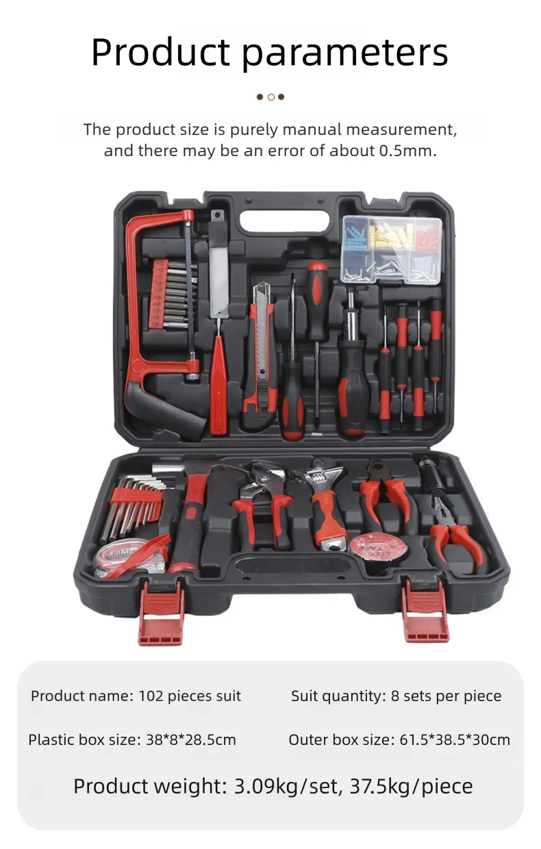 ZTEN Multifunctional Electrician Car Repair Toolbox Repair Combination Tool With Hot Melt Gun Home Hardware Set Tools