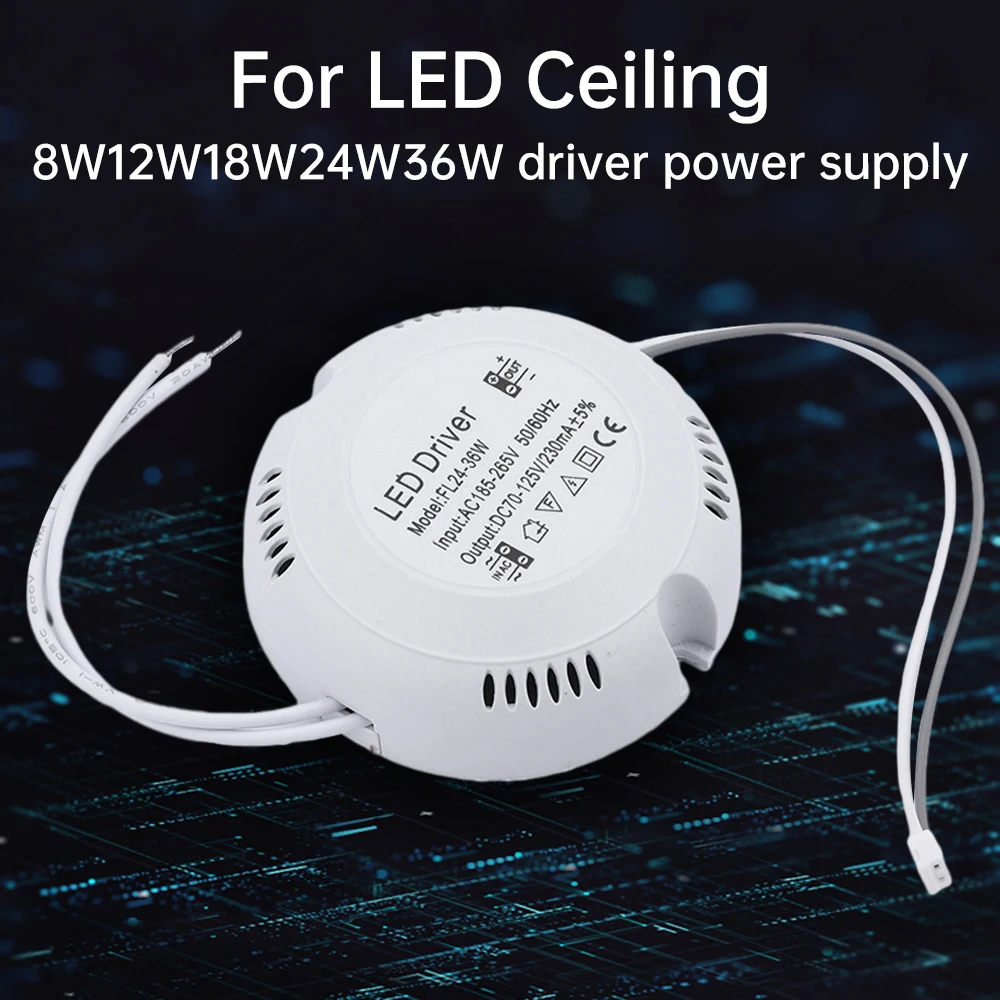 LED Driver AC220V To DC 24-82V 70V-125V Powers Supply Lighting Transformer For LED Ceiling Light Lamp 8W 12W 18W 24W 36W