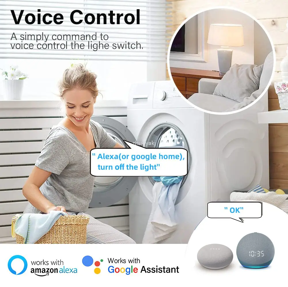 Smart Tuya WiFi Smart Switch Module 2/3/4 Gang 2-way Control Smart Home Relay Automation Breaker Works With Alexa Google Home