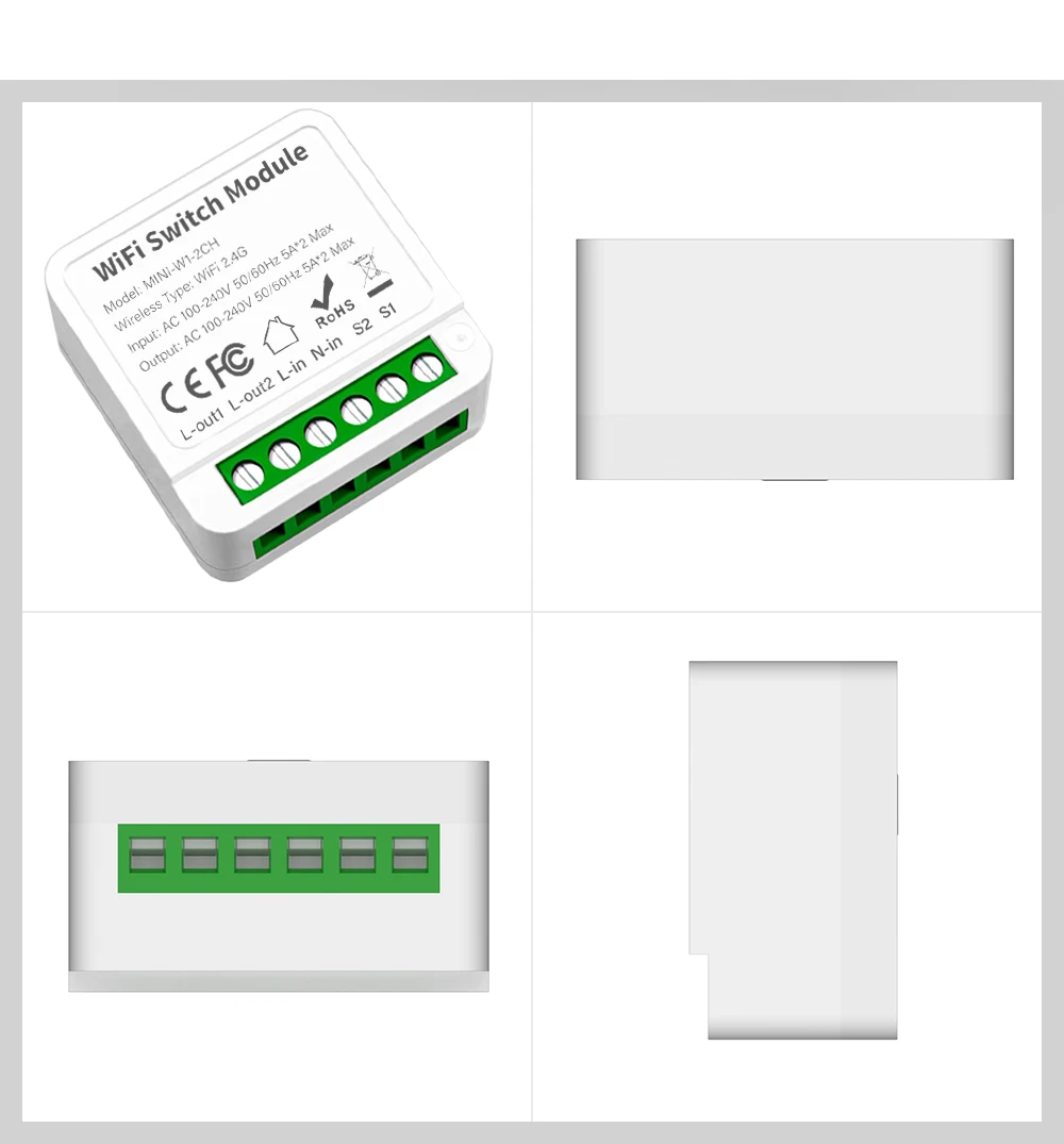 Smart Tuya WiFi Smart Switch Module 2/3/4 Gang 2-way Control Smart Home Relay Automation Breaker Works With Alexa Google Home