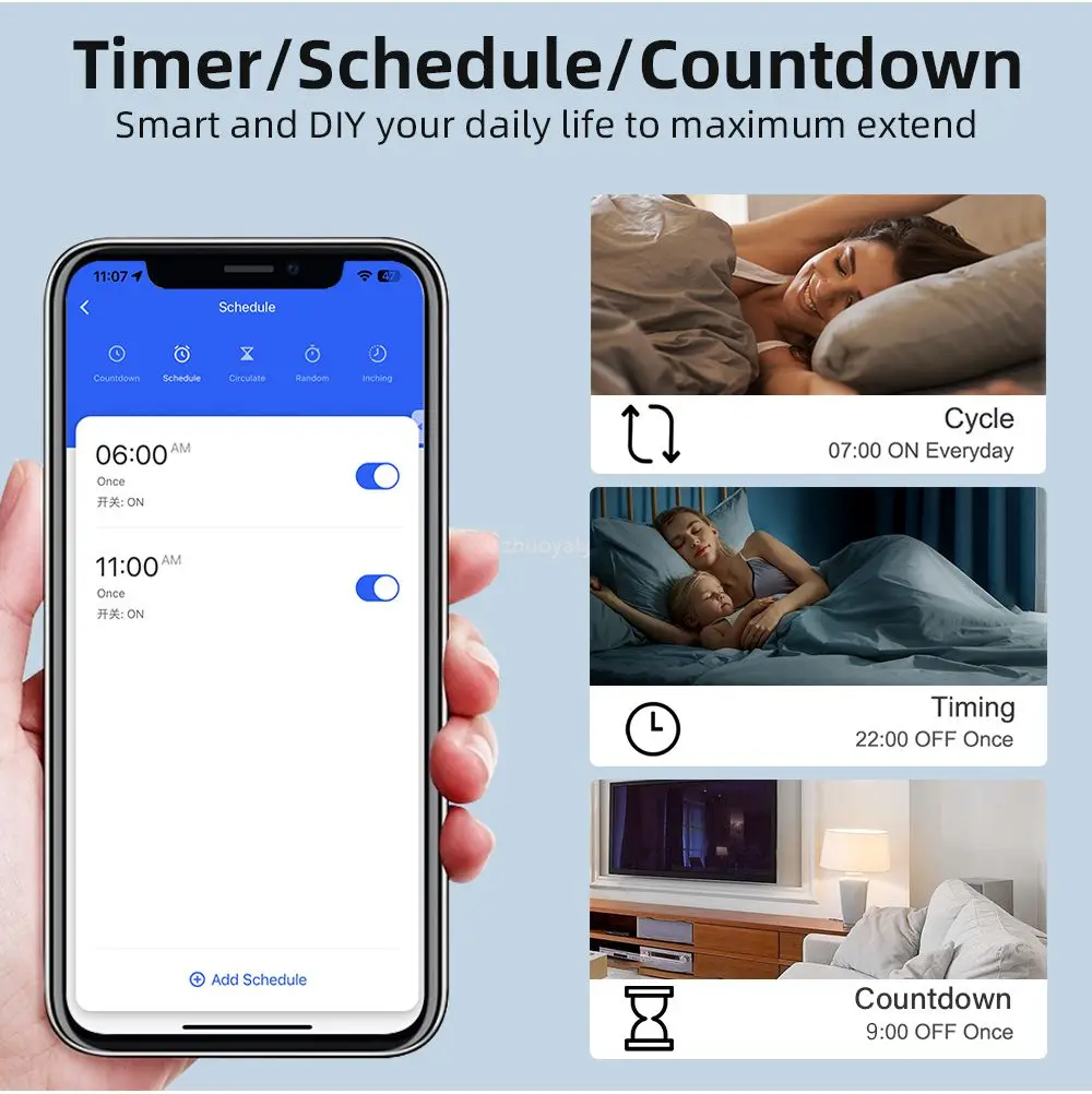 Smart Tuya WiFi Smart Switch Module 2/3/4 Gang 2-way Control Smart Home Relay Automation Breaker Works With Alexa Google Home