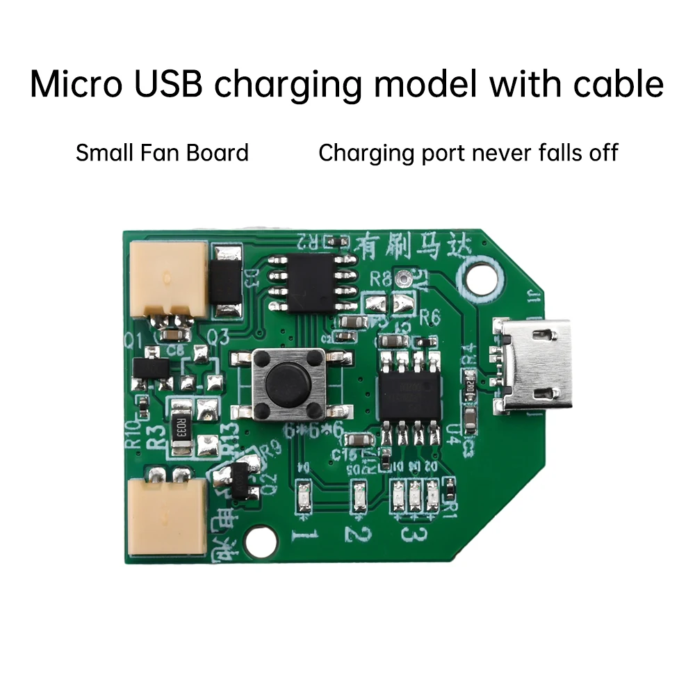 3.7V USB Rechargeable Small Fan Circuit Board Control Board Handheld Mobile Fan Board Brushed Universal Board