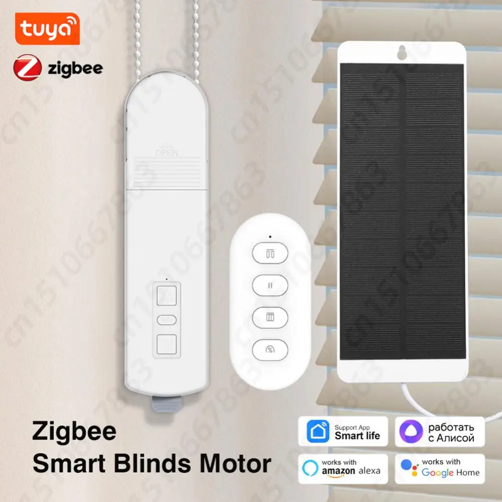 Zigbee Smart Electric Curtain Motor Support APP Control Motorized Chain Roller Blind Shade Shutter Drive Motor