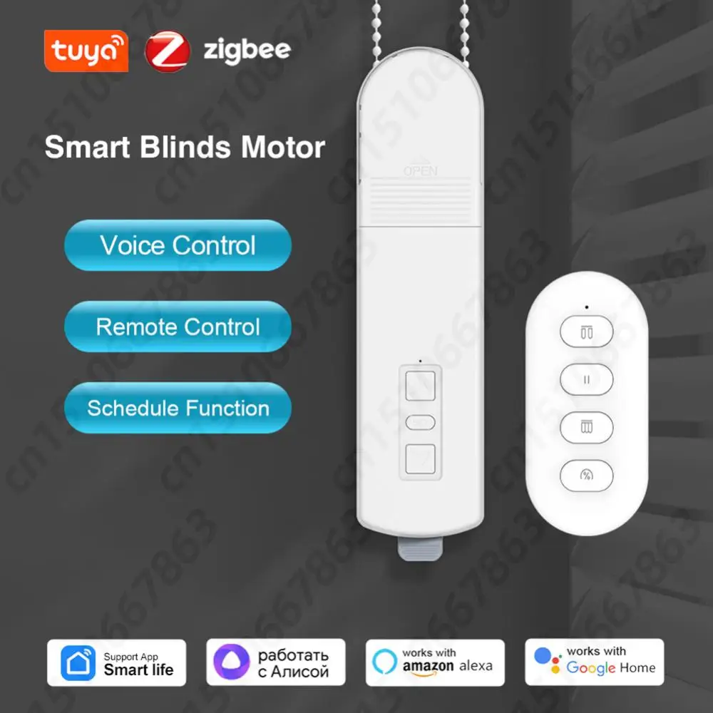 Zigbee Smart Electric Curtain Motor Support APP Control Motorized Chain Roller Blind Shade Shutter Drive Motor