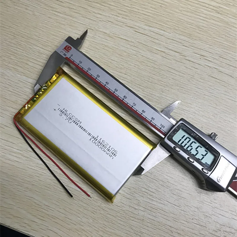 Brand name 3.7V polymer lithium battery 10000mAh 1162106 suitable for mobile power supply core DIY