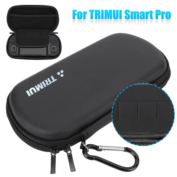 EVA Hardshell Case Anti-scratch Hard Carrying Case Shockproof Protective Hard Case Dustproof with Carabiner for Trimui Smart Pro