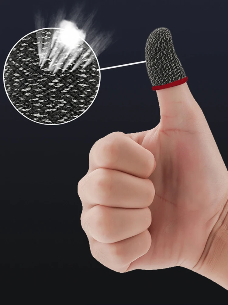 1 Pair Gaming Finger Sleeve for PUBG Breathable Sweatproof Fingertip Cover Cots