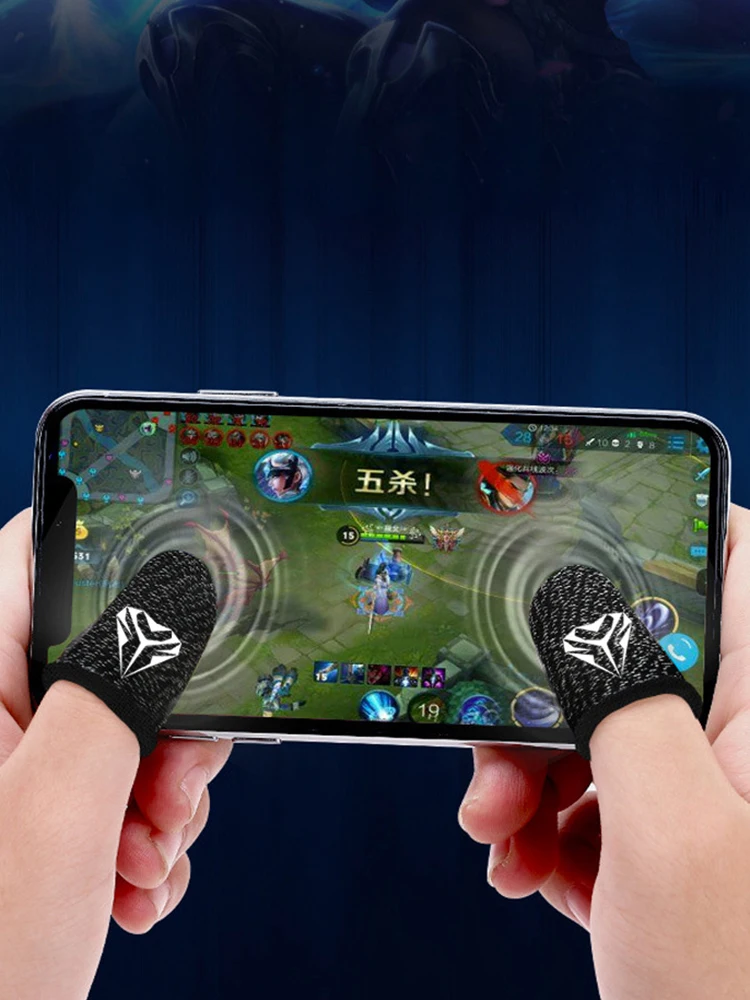 1 Pair Gaming Finger Sleeve for PUBG Breathable Sweatproof Fingertip Cover Cots