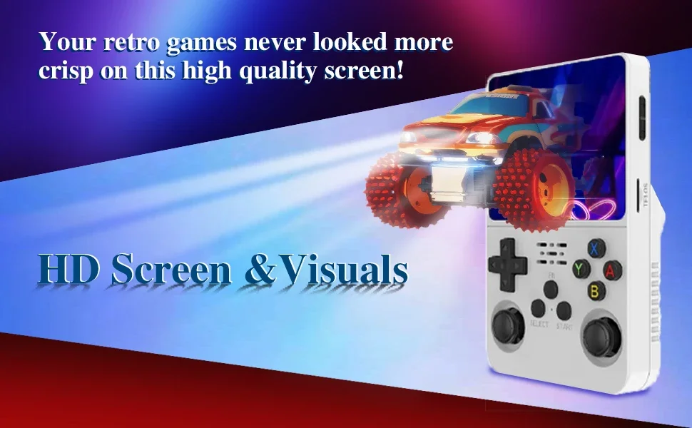 R36S Classic Retro Game Console with ARKOS System Video Games Single Card Portable Hand-held Gaming Console Kids Gift 3.5 Inch