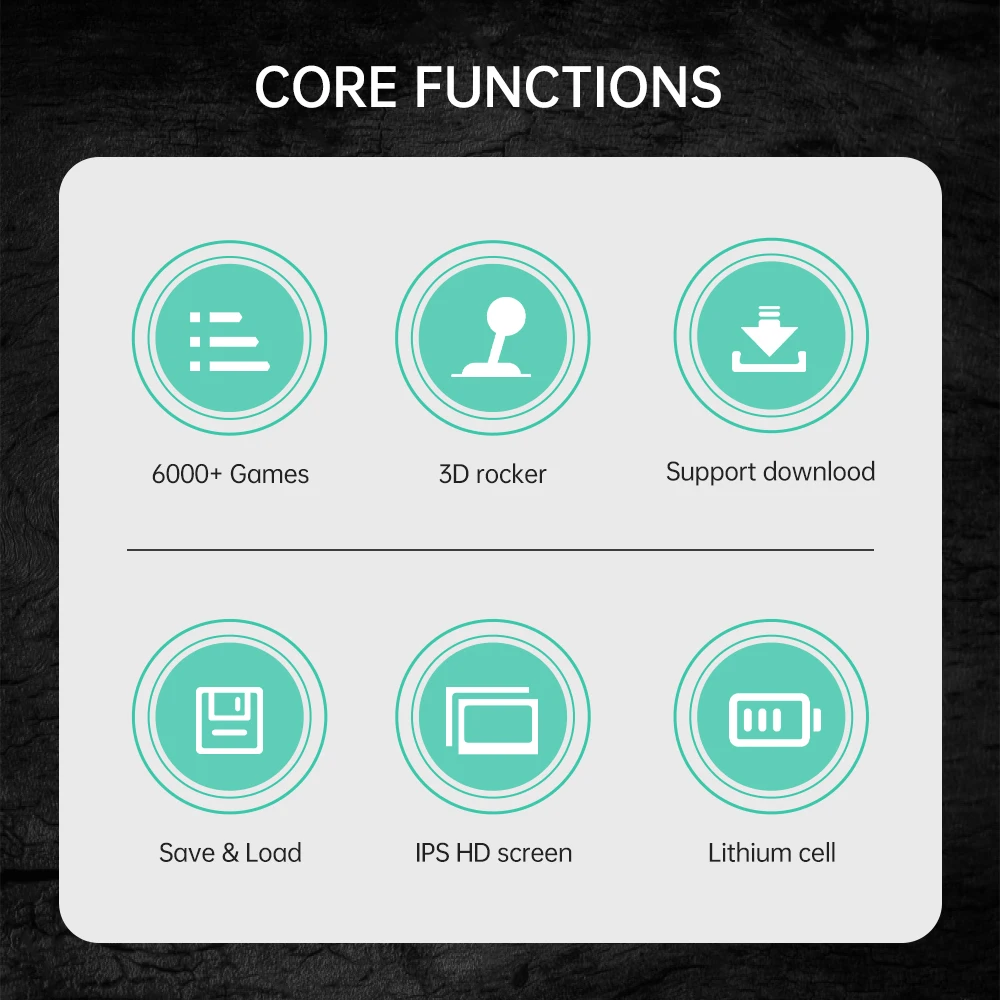 SF2000 3 inch IPS Screen Portable Handheld Game Player Video Game Console Built-in 8000+ Games Retro TV Game Player AV Output