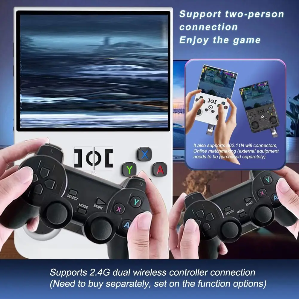 R36PRO Open Source Handheld Game Console Dual Joystick 3.5inch HD Screen Game Player Support TF Card 4000mAh Game Machine