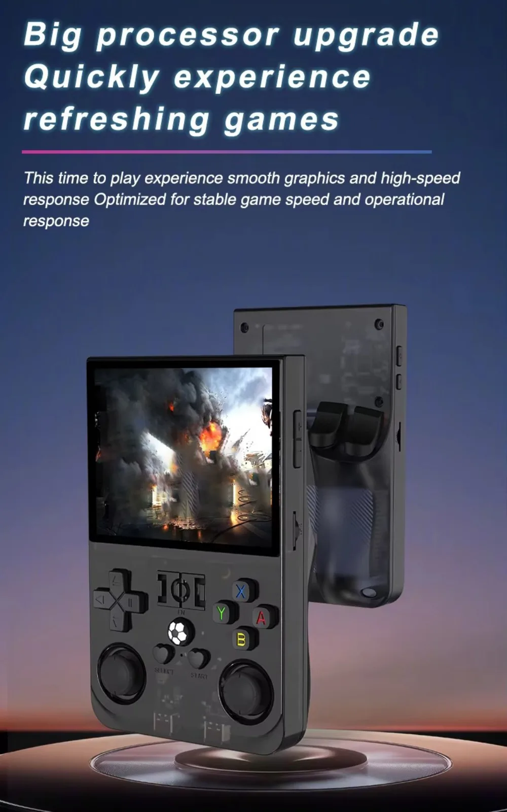 R36PRO Open Source Handheld Game Console Dual Joystick 3.5inch HD Screen Game Player Support TF Card 4000mAh Game Machine