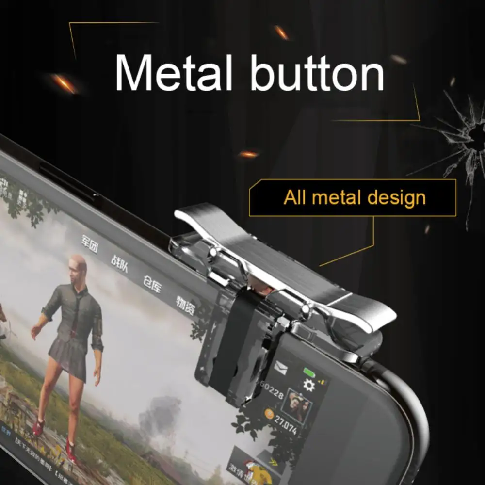 Gaming Trigger For Mobile Phone L1R1 Smart Phone Fire Button Joysticks Game Controller Handle For Android Gaming Triggers