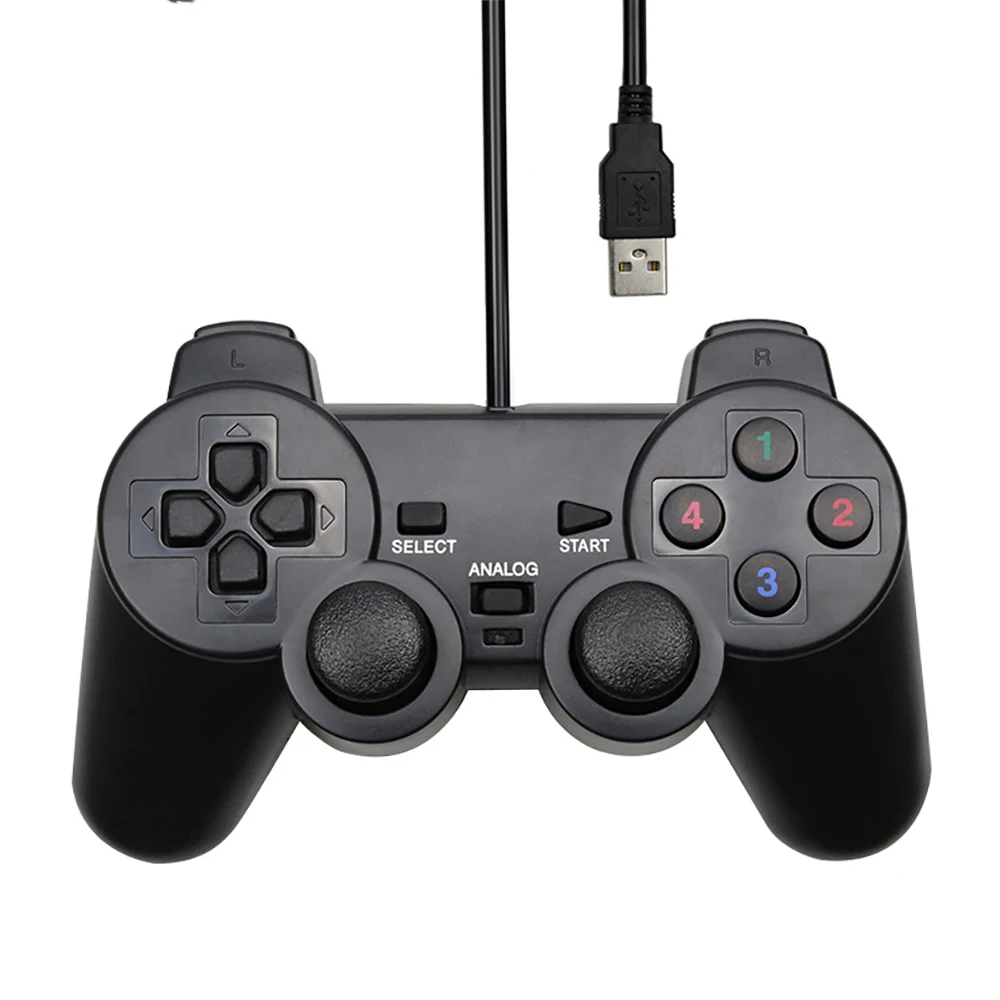 1pcs USB Wired Gamepad Joystick for WinXP PC Computer Laptop Controller for Windows 7 / 8 / 10 / XP Game Joypad Plug and Play