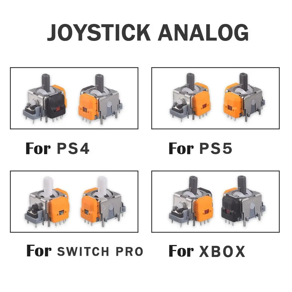 3D Analog Sensor Hall Effect Joystick No Drift Power Saving Replacement High Precision Rocker Module for PS5/PS4/Xbox/Switch Pro