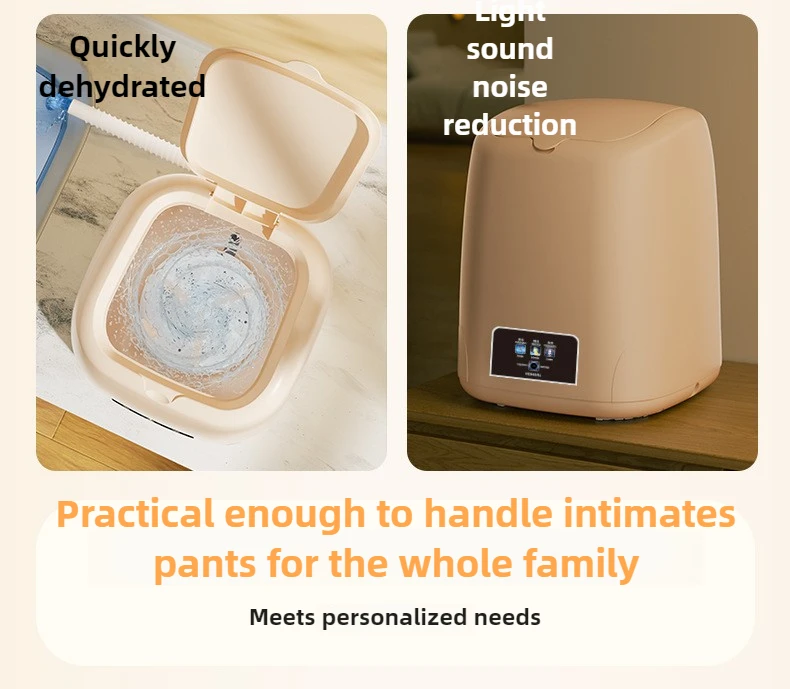 12L Portable Household Underwear Washing Machine Mini Small Intelligent Ultrasonic Washing Machine Blue Light Cleaning Dryer