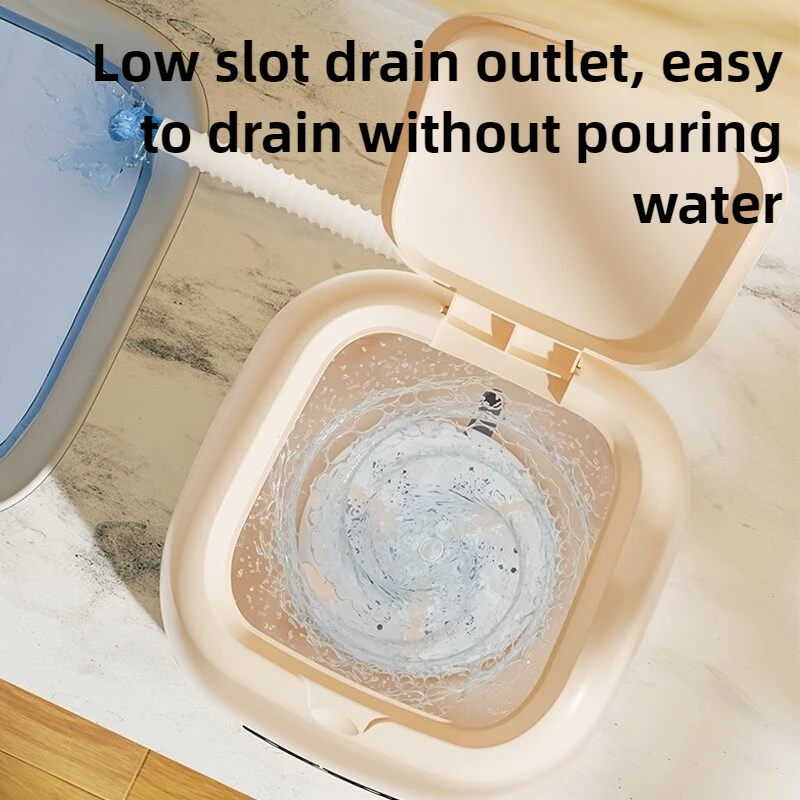 12L Portable Household Underwear Washing Machine Mini Small Intelligent Ultrasonic Washing Machine Blue Light Cleaning Dryer