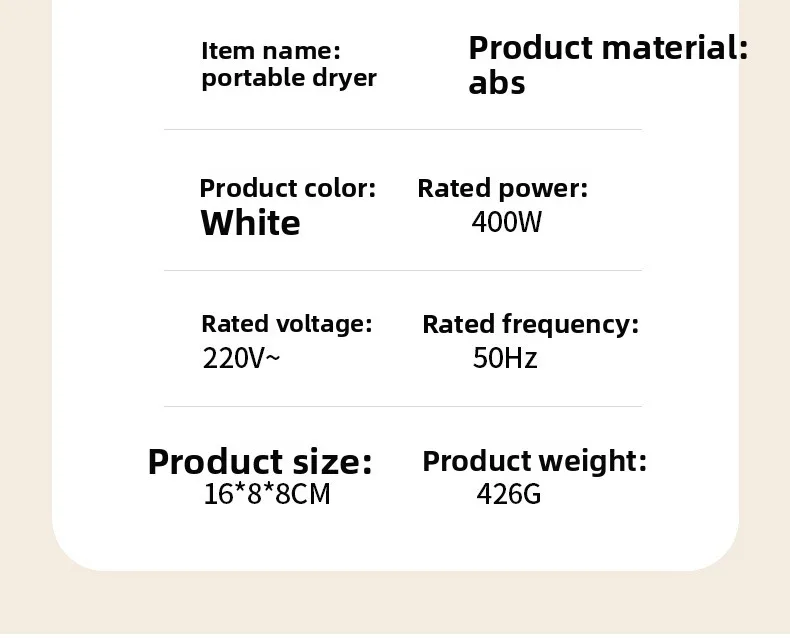 Portable Travel Dryer Foldable Household Drying Artifact Dormitory Baby Clothes Dryer Dormitory Small