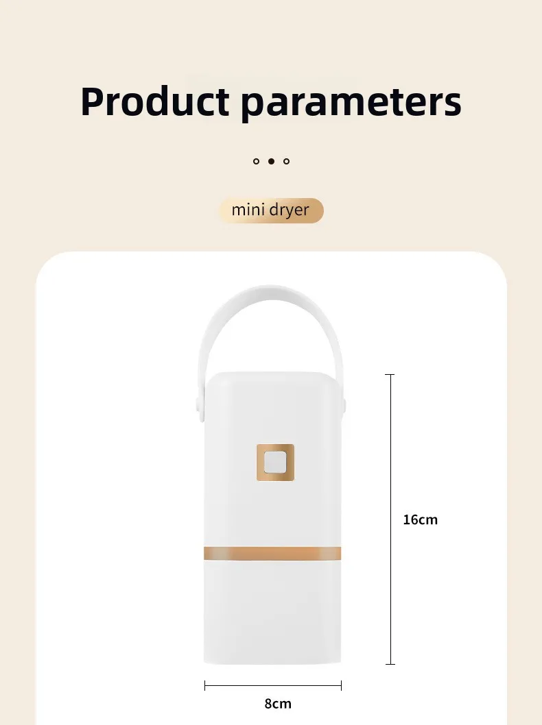 Portable Travel Dryer Foldable Household Drying Artifact Dormitory Baby Clothes Dryer Dormitory Small