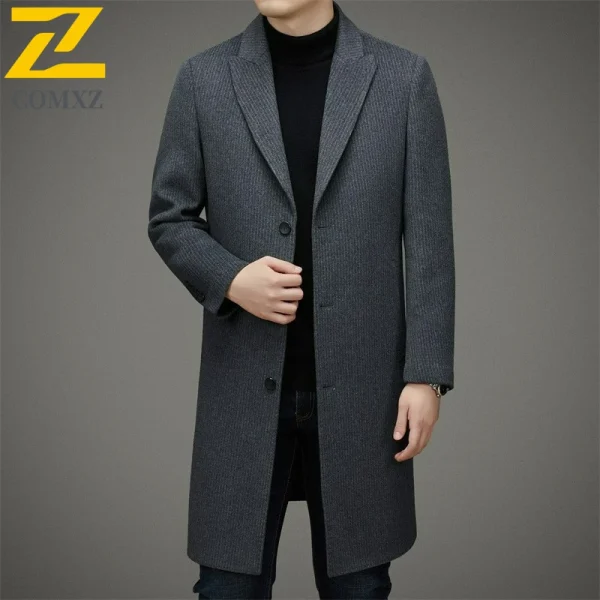 Premium Wool Overcoat Male 2025 Winter High Quality Double Faced Business Casual TrenchCoat Classic Anti Pilling Comfort Jacket