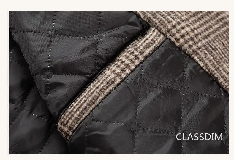 Men Cashmere Wool Blends Long Winter Jackets Trench Coats High Quality Winter Coats Male Business Casual Wool Trench Coats 4XL