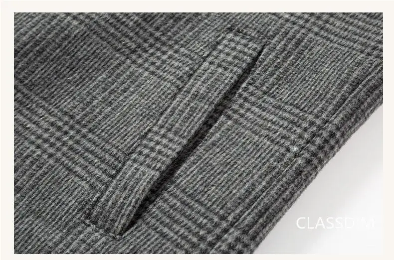 Men Cashmere Wool Blends Long Winter Jackets Trench Coats High Quality Winter Coats Male Business Casual Wool Trench Coats 4XL