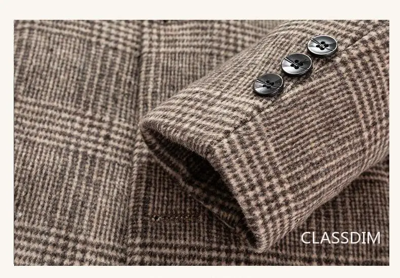 Men Cashmere Wool Blends Long Winter Jackets Trench Coats High Quality Winter Coats Male Business Casual Wool Trench Coats 4XL