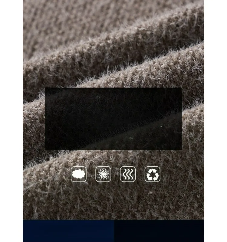 Winter Men Chenille Jacket 2025 Stand Collar Premium Business Casual Wool Blend Coat High End Fashion Warm Classic TrenchCoat