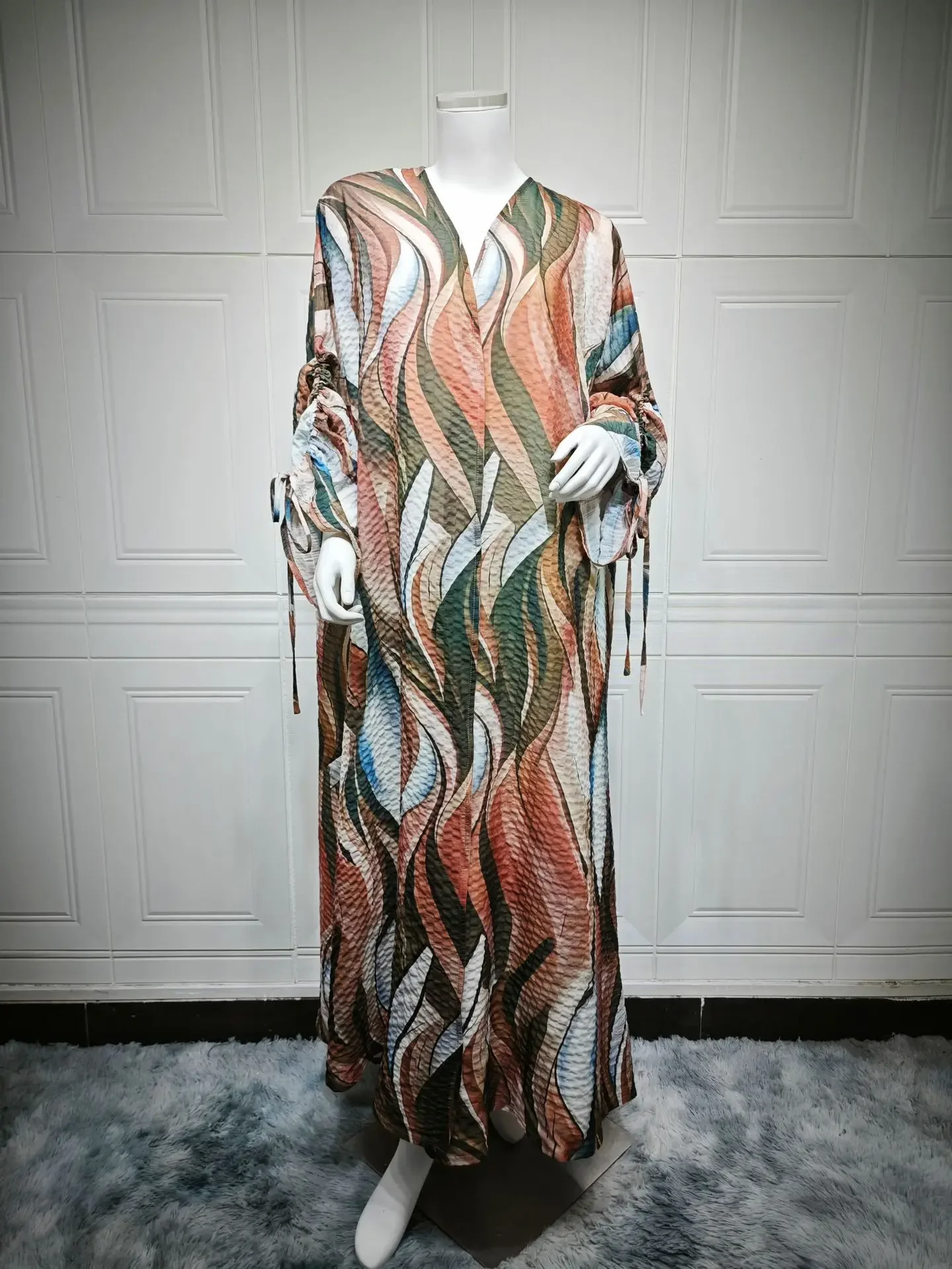 Eid Print Abaya Women Dress Muslim Cardigan String Sleeve Vestidos Largos Party Jalabiya Ramadan Kaftan Arab Long Robe 2025 Eid Print Abaya Women Dress Muslim Cardigan String Sleeve Vestidos Largos Party Jalabiya Ramadan Kaftan Arab Long Robe 2025