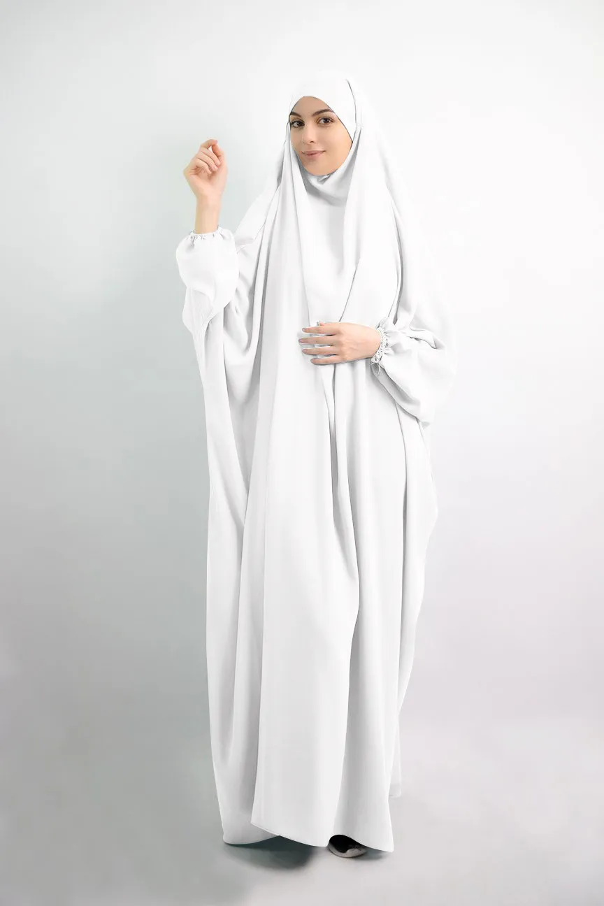 Eid Hooded Muslim Women Hijab Dress Prayer Garment Abaya Long Khimar Full Cover Ramadan Gown Abayas Islamic Clothes Niqab jilbab