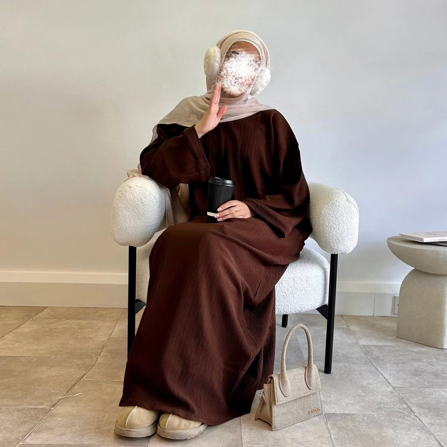 Eid Muslim Abaya for Women Corduroy Dress 2025 Ramadan Dresses Jalabiya Morocco Arab Long Robe Dubai Kaftan Islam Vestidos Largo