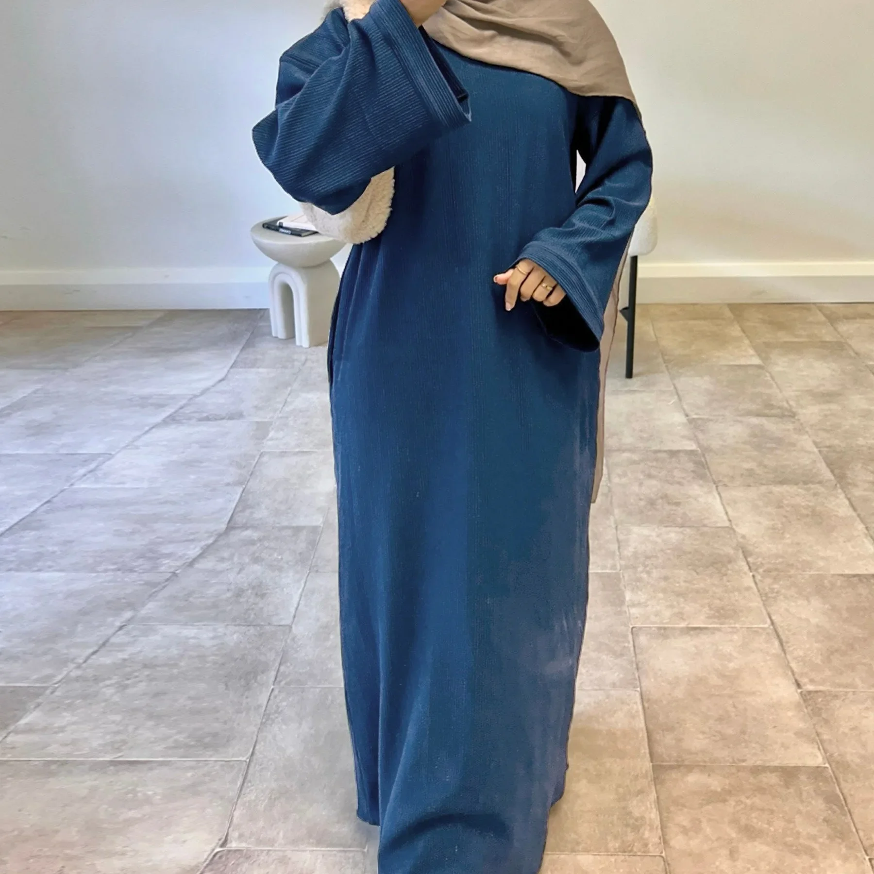 Eid Muslim Abaya for Women Corduroy Dress 2025 Ramadan Dresses Jalabiya Morocco Arab Long Robe Dubai Kaftan Islam Vestidos Largo
