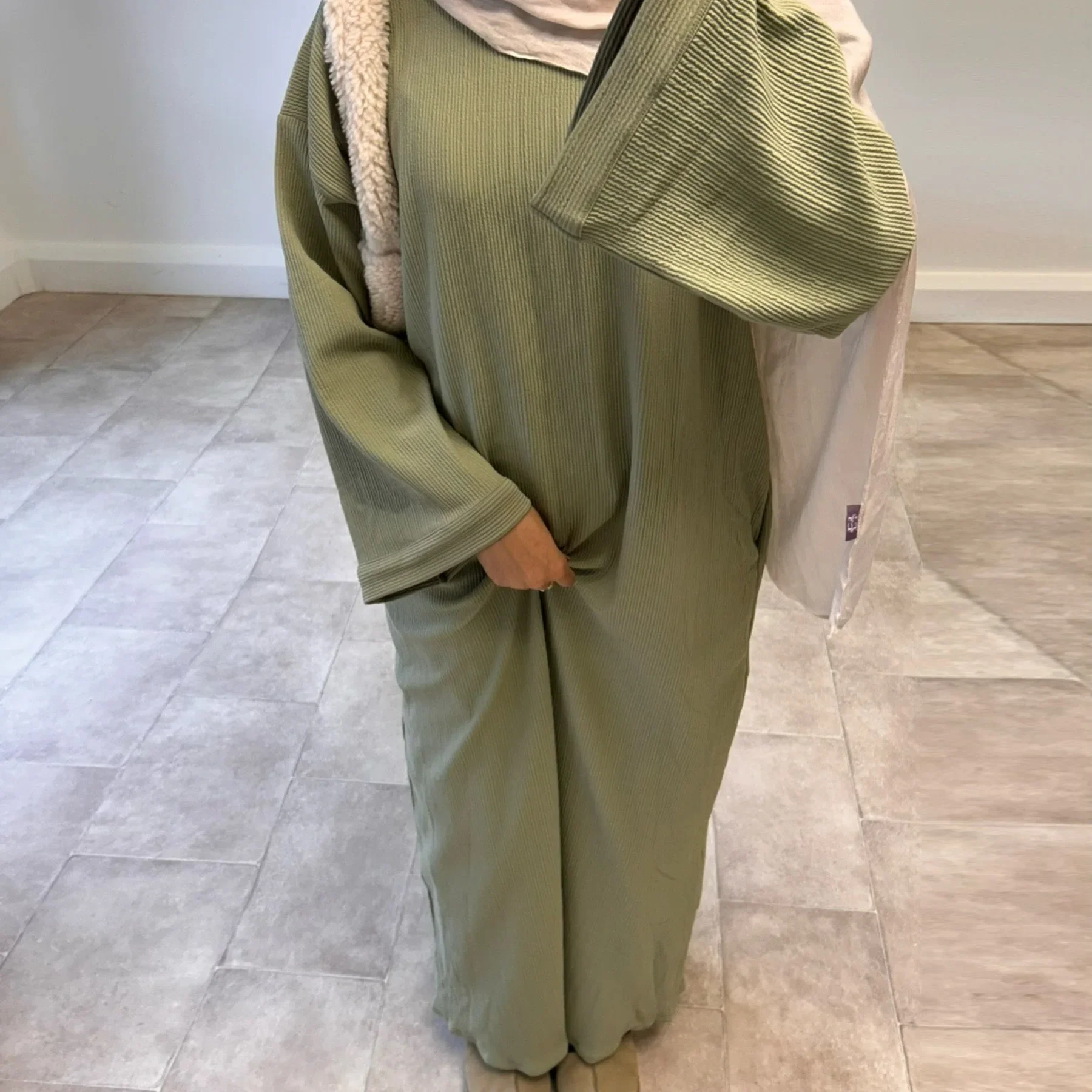 Eid Muslim Abaya for Women Corduroy Dress 2025 Ramadan Dresses Jalabiya Morocco Arab Long Robe Dubai Kaftan Islam Vestidos Largo