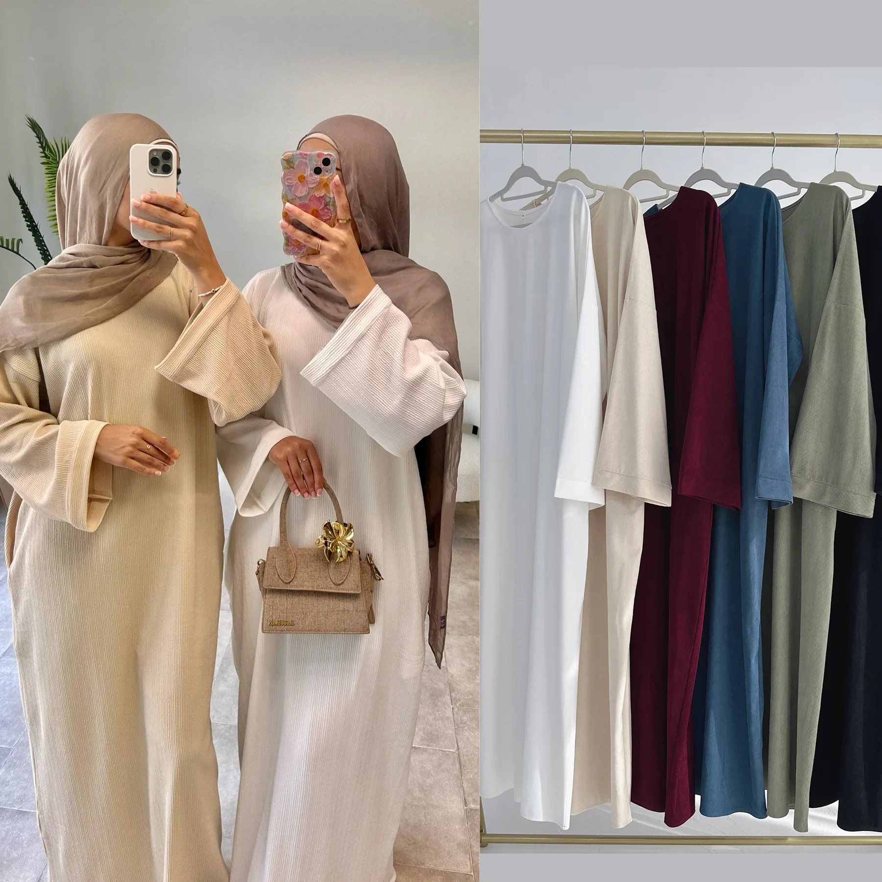 Eid Muslim Abaya for Women Corduroy Dress 2025 Ramadan Dresses Jalabiya Morocco Arab Long Robe Dubai Kaftan Islam Vestidos Largo