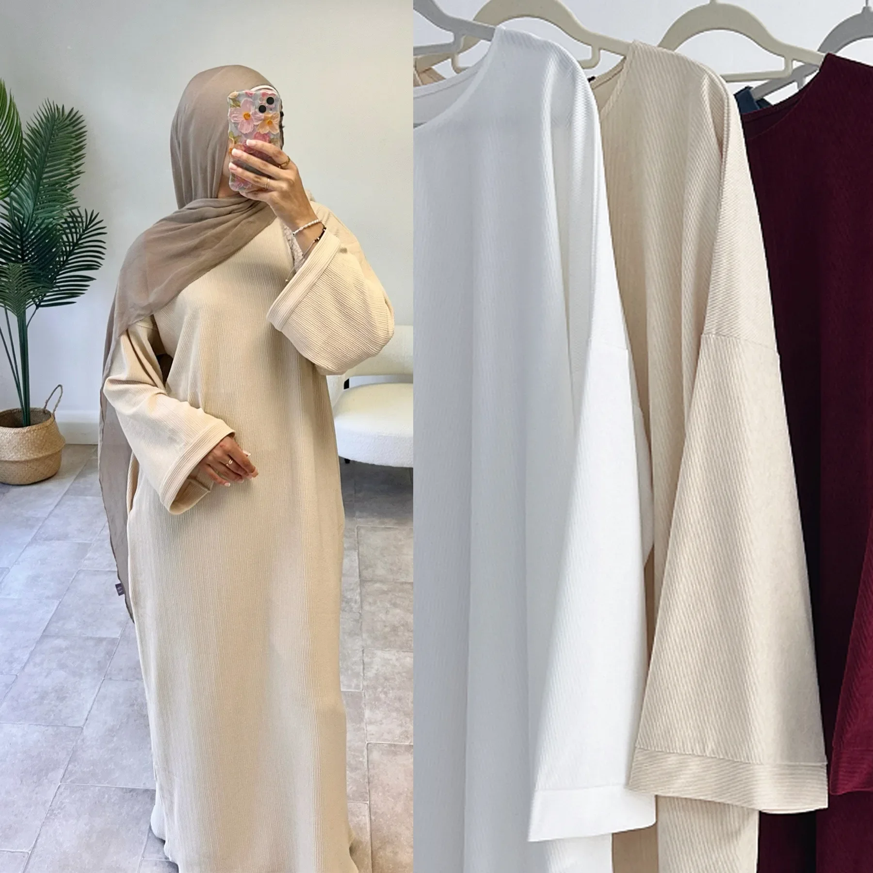 Eid Muslim Abaya for Women Corduroy Dress 2025 Ramadan Dresses Jalabiya Morocco Arab Long Robe Dubai Kaftan Islam Vestidos Largo