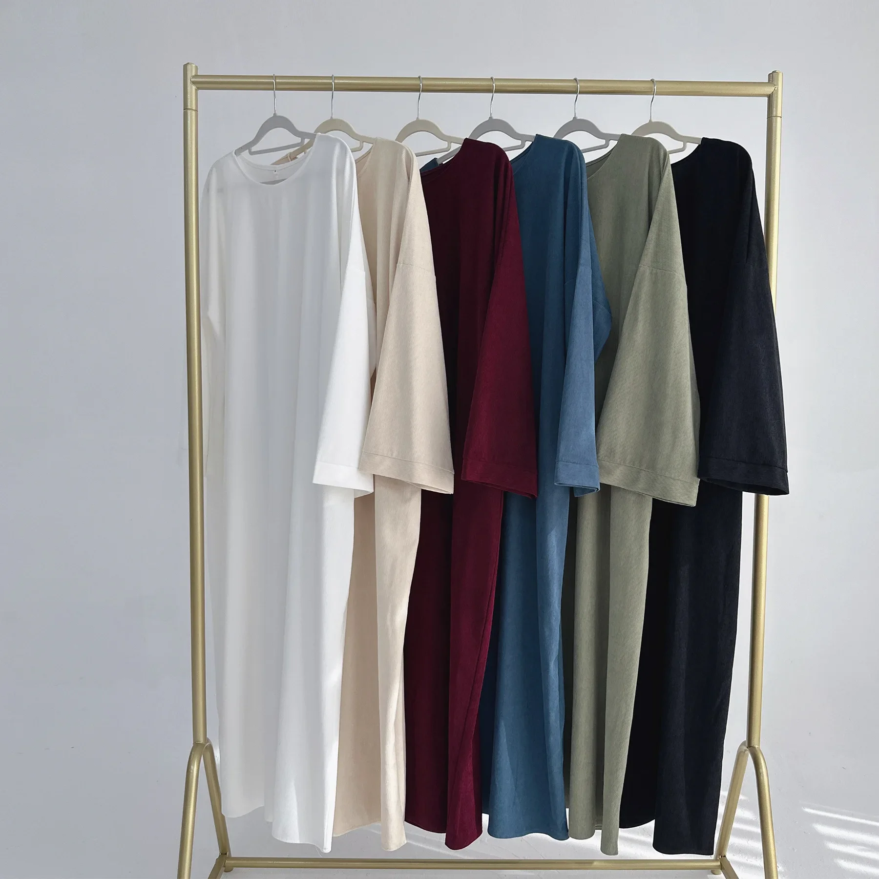 Eid Muslim Abaya for Women Corduroy Dress 2025 Ramadan Dresses Jalabiya Morocco Arab Long Robe Dubai Kaftan Islam Vestidos Largo