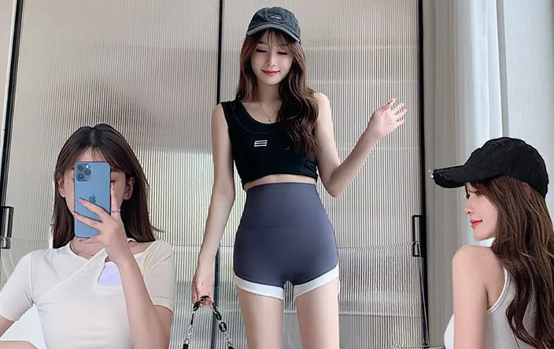 Summer Wearing Thin Contrasting Shorts Leggings High Waisted Safety Pants Three Point No Awkward Line Shark Pants For