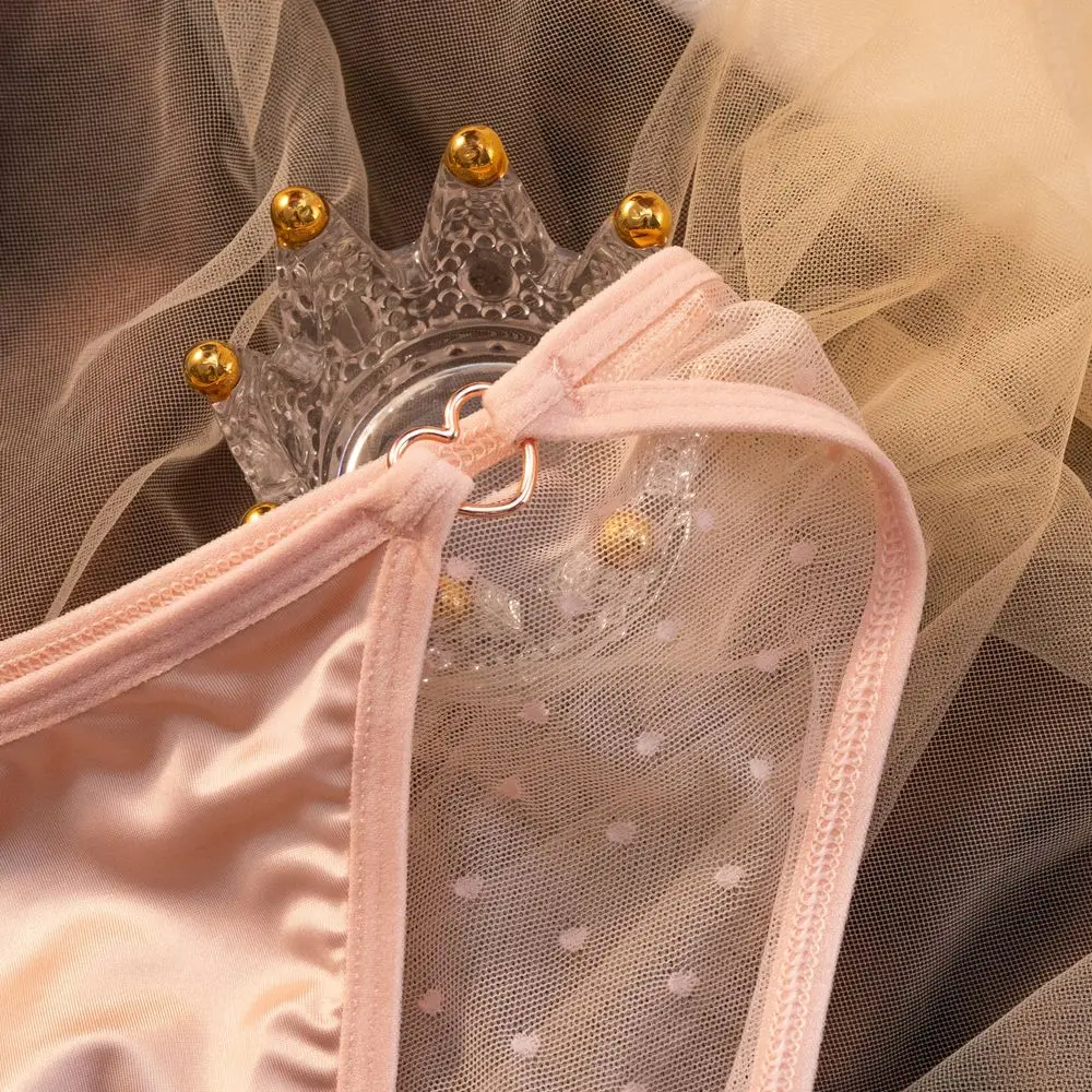 Cotton Crotch Love Heart Buckle Soild Color Intimates Dot Print Underwear Ladies Lace Panties Women Briefs Seamless Underwear