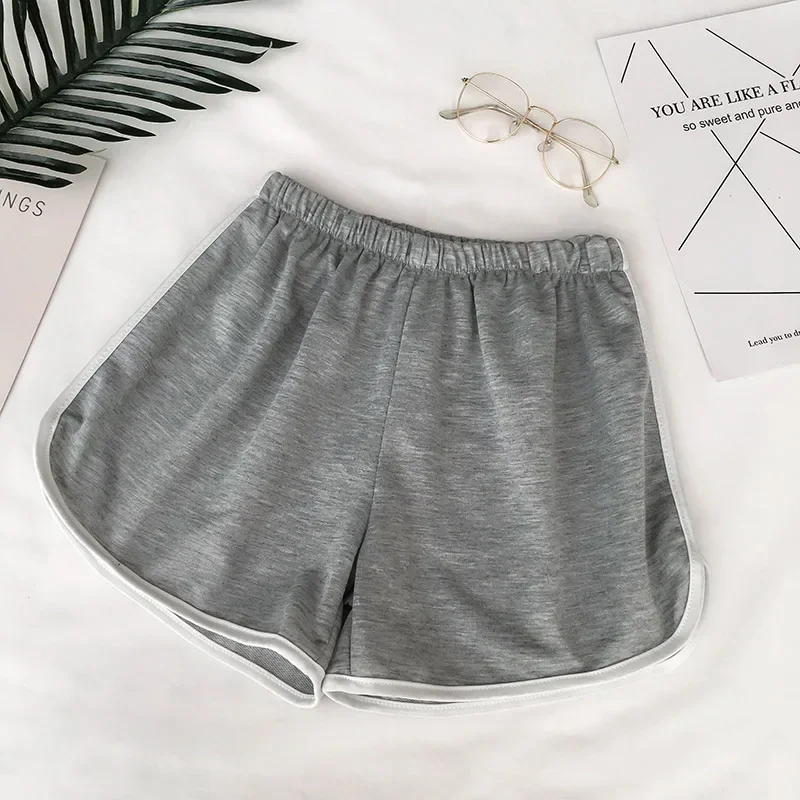 Sports Shorts Women Summer 2024 New Candy Color Anti Emptied Skinny Shorts Casual Lady Elastic Waist Beach Short Pants