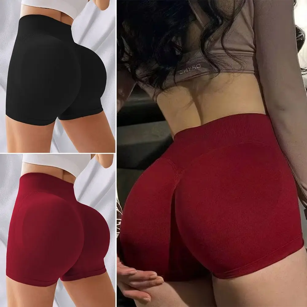 XS/S/M/LRibbed Women Impact Shorts Yoga Shorts Bum Workout Gym Shorts Low Waist Running Shorts Seamless Scrunch Bum Fashion